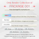 Best Seller Package001 Only Render for E-commerce and Online Jewelry Stores